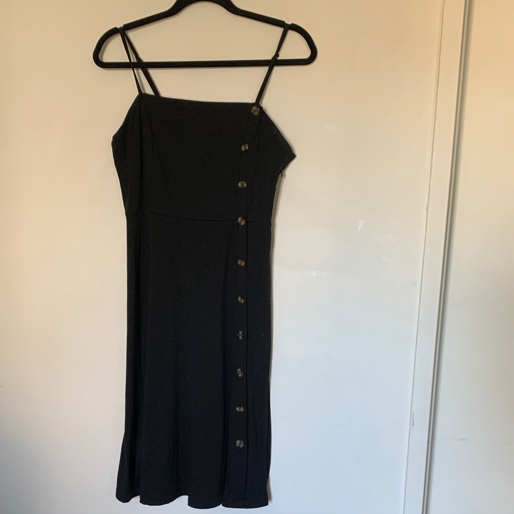 Black Button-Down Dress